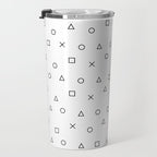 gaming pattern - gamer design - playstation controller symbols Travel Mug Gallery Image 3