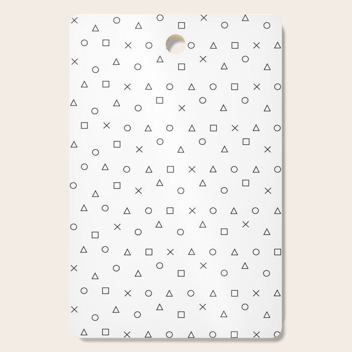 gaming pattern - gamer design - playstation controller symbols Cutting Board Gallery Image 1