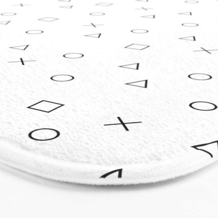 gaming pattern - gamer design - playstation controller symbols Bath Mat Gallery Image 3