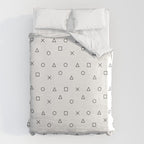 gaming pattern - gamer design - playstation controller symbols Duvet Cover Gallery Image 6