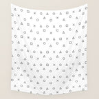 gaming pattern - gamer design - playstation controller symbols Wall Tapestry Gallery Image 4