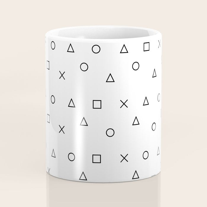 gaming pattern - gamer design - playstation controller symbols Coffee Mug Gallery Image 4