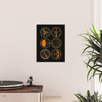 Aircraft Flight Instruments - 6 Pack Black Poster Gallery Image 2