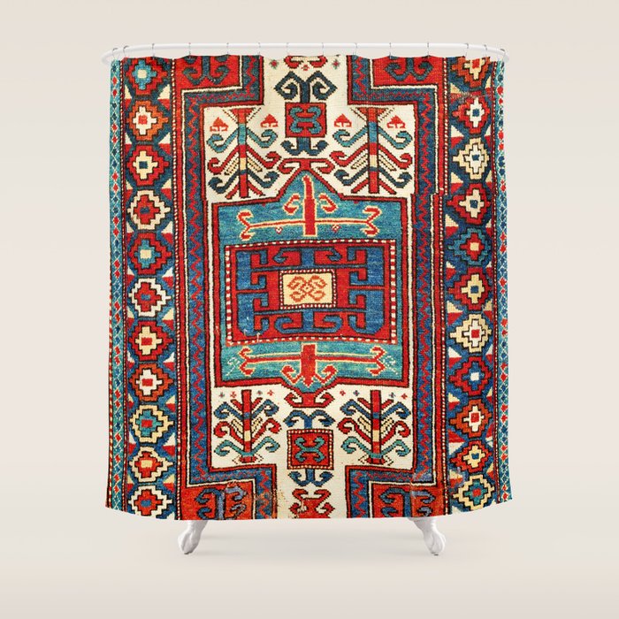 Karabagh South Caucasus Rug Print Shower Curtain Gallery Image 1