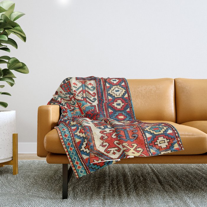Karabagh South Caucasus Rug Print Throw Blanket Gallery Image 1