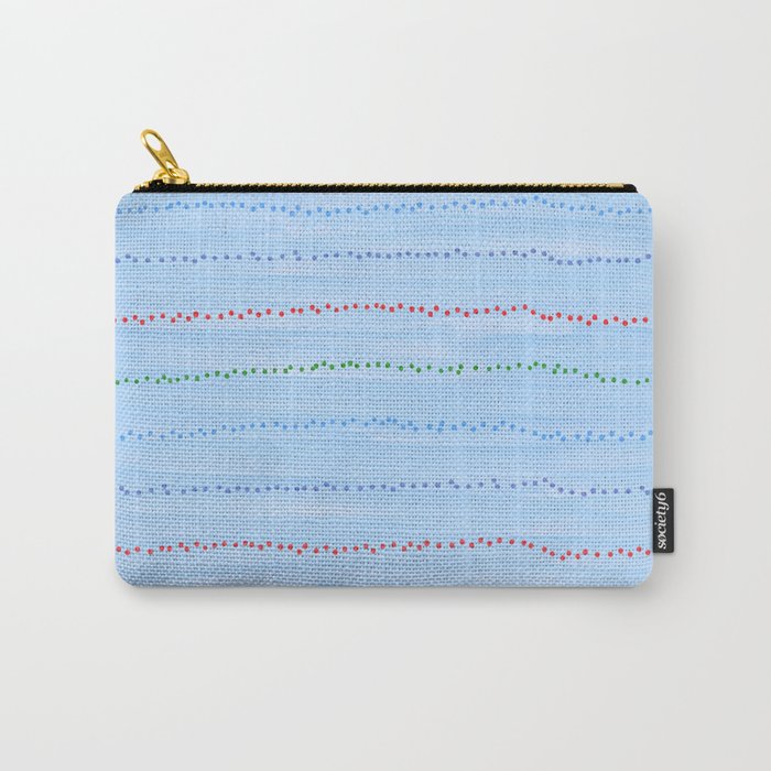 Minimal Doodle Dots in Sky Blue Carry All Pouch Gallery Image 1