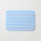 Minimal Doodle Dots in Sky Blue Bath Mat Gallery Image 1