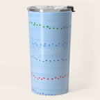 Minimal Doodle Dots in Sky Blue Travel Mug Gallery Image 2