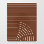 Minimal Line Curvature XIX Brick Red Mid Century Modern Arch Abstract Notebook Gallery Image 4