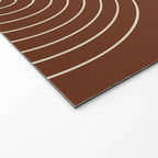 Minimal Line Curvature XIX Brick Red Mid Century Modern Arch Abstract Welcome Mat Gallery Image 2