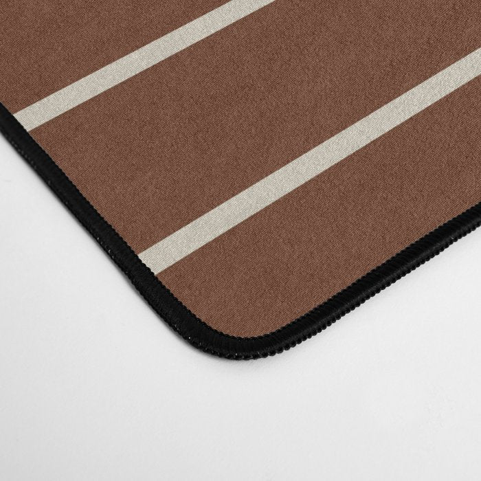 Minimal Line Curvature XIX Brick Red Mid Century Modern Arch Abstract Desk Mat Gallery Image 4