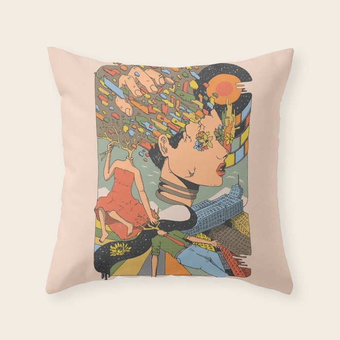 A Shattered Mind Throw Pillow Gallery Image 6