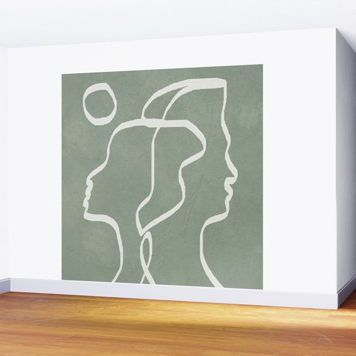 Abstract Faces Wall Mural Gallery Image 2