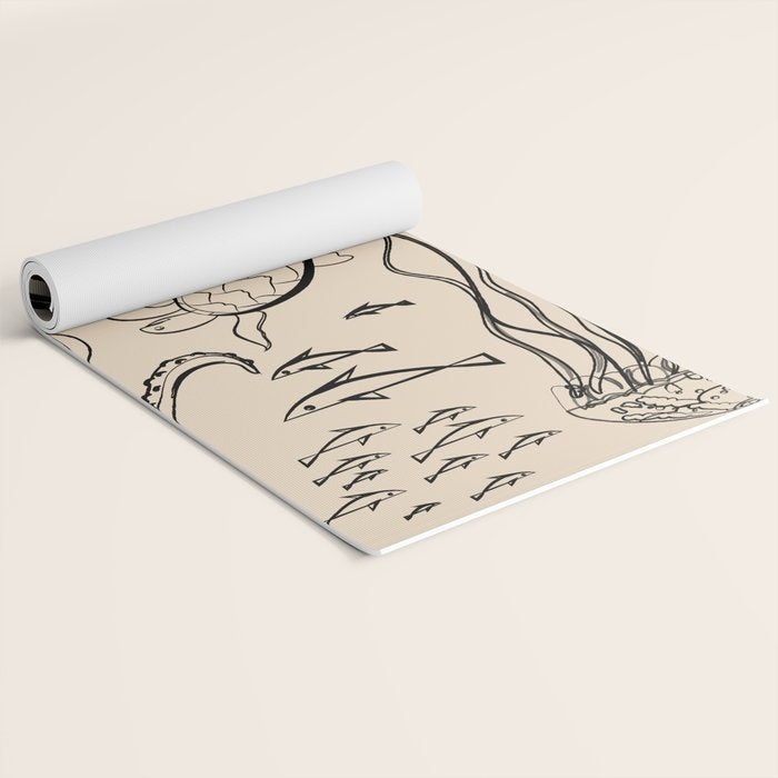 Minimal Sea Life 2 Yoga Mat Gallery Image 2