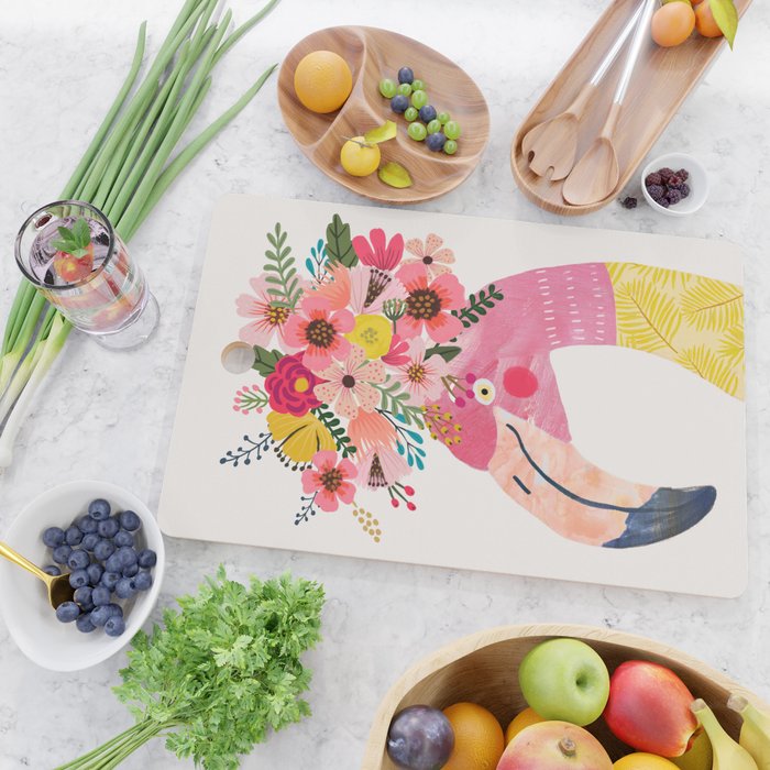 Happy Flamingo Cutting Board Gallery Image 2