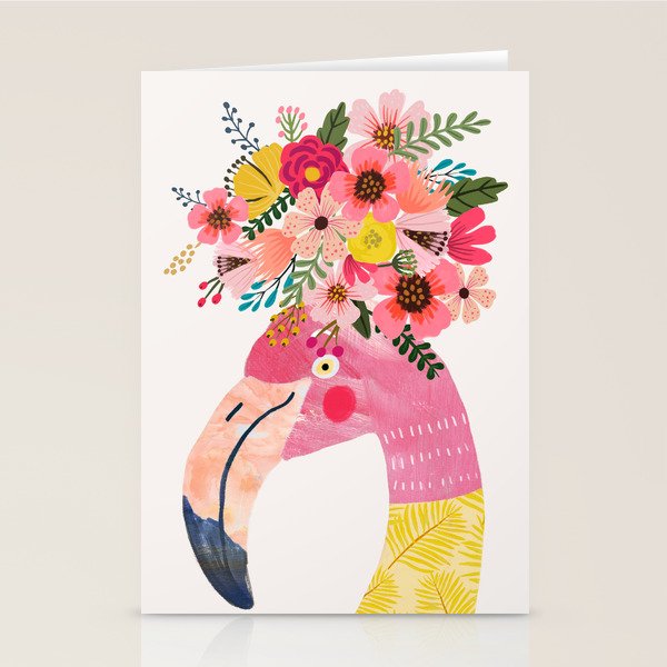 Happy Flamingo Stationery Card Gallery Image 2