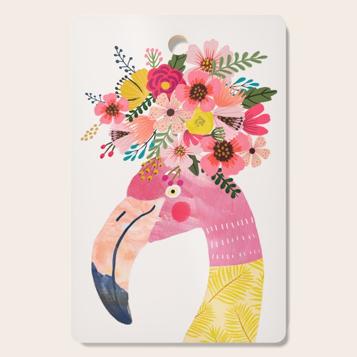 Happy Flamingo Cutting Board Gallery Image 1