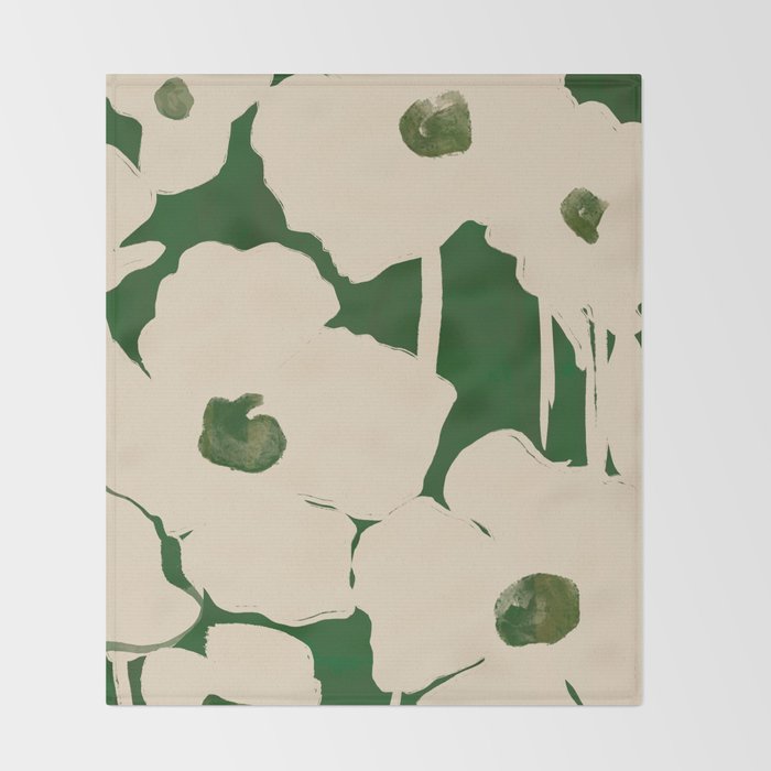 Abstract Flowers 3 Throw Blanket Gallery Image 2
