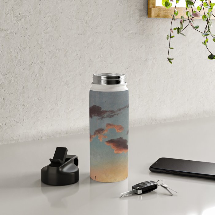 "Cloud Study" by Knud Baade, 1838 Water Bottle Gallery Image 4