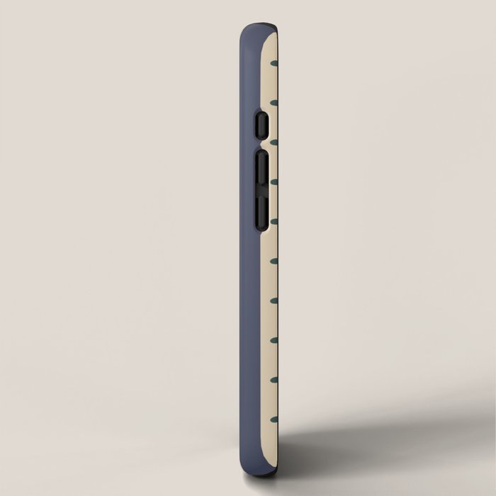Blue Stripes And Flowers iPhone Case Gallery Image 2