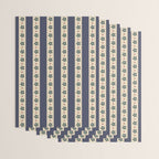 Blue Stripes And Flowers Wrapping Paper Gallery Image 3