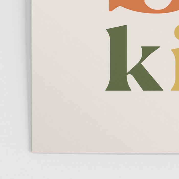 Be kind colorful retro Poster Gallery Image 3