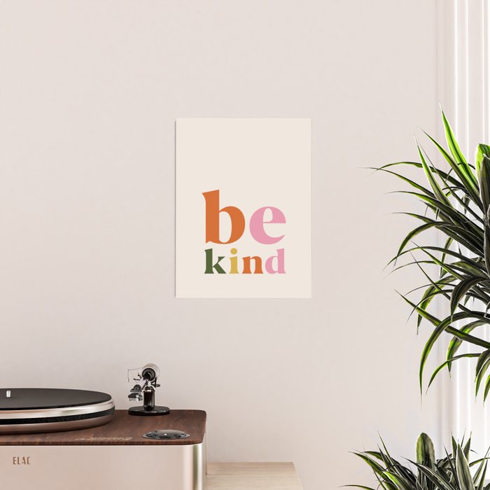 Be kind colorful retro Poster Gallery Image 2