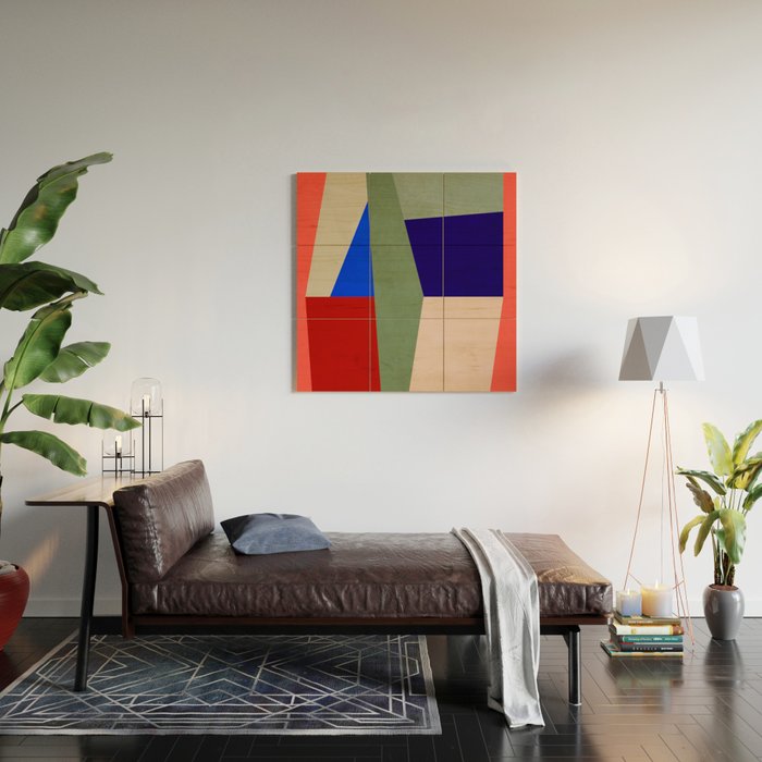 Abstract Shapes 22 Wood Wall Art Gallery Image 2