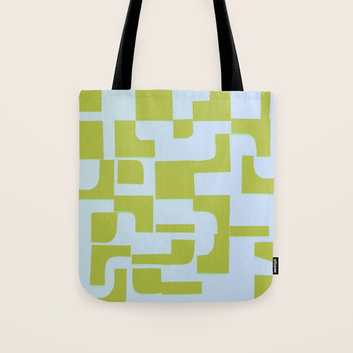 Abstract in Kiwi Tote Bag Gallery Image 1