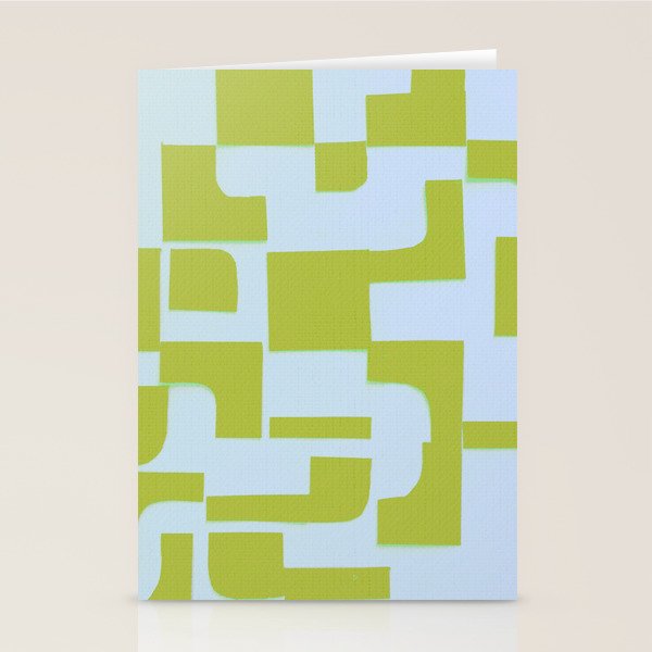 Abstract in Kiwi Stationery Card