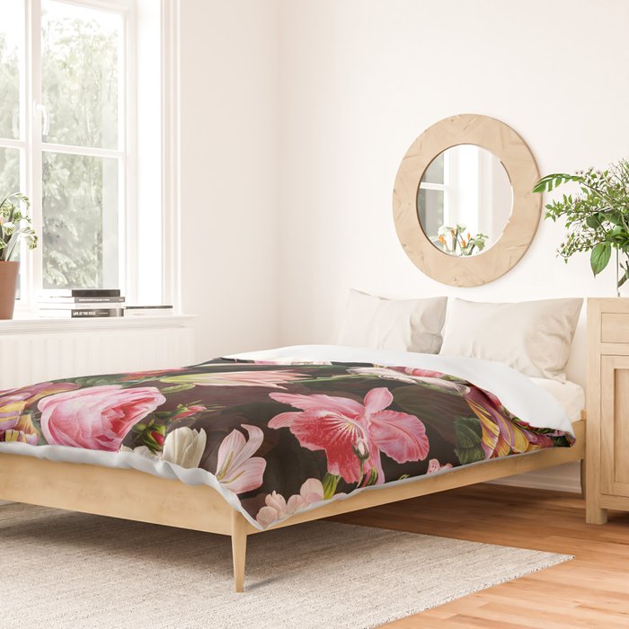 Vintage & Shabby Chic - Midnight Rose Garden Duvet Cover Gallery Image 2