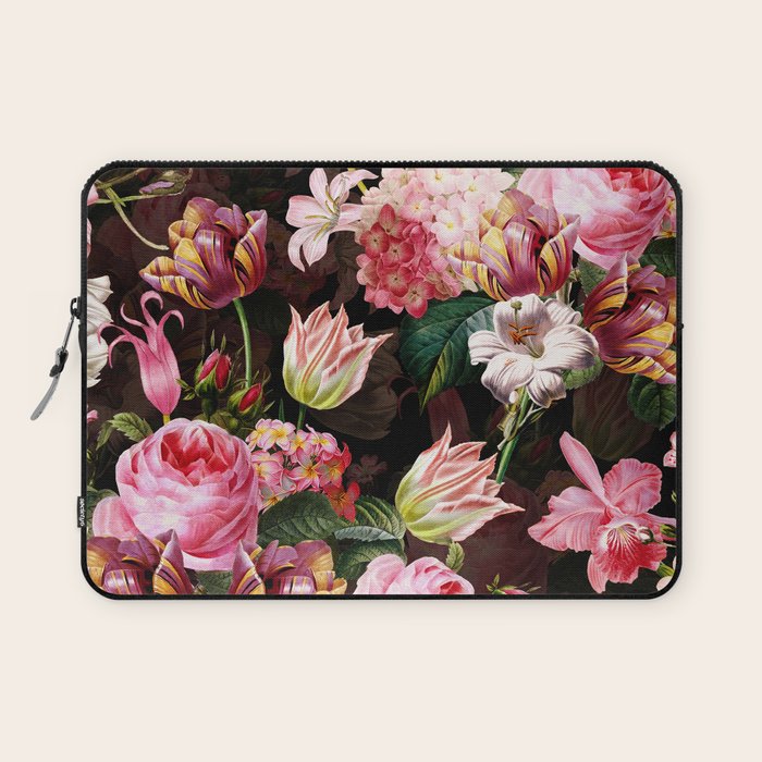 Vintage & Shabby Chic - Midnight Rose Garden Laptop Sleeve Gallery Image 1