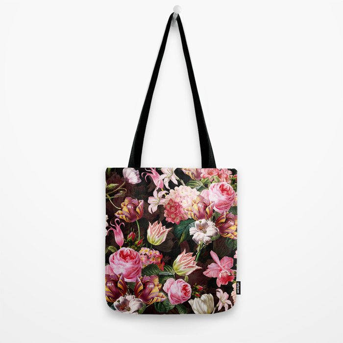 Vintage & Shabby Chic - Midnight Rose Garden Tote Bag Gallery Image 2
