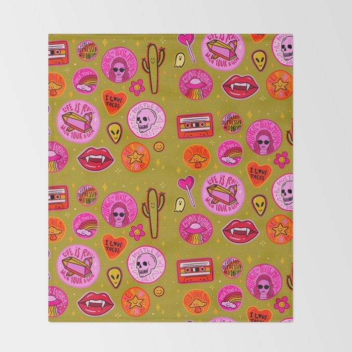 Patch Print Throw Blanket Gallery Image 2