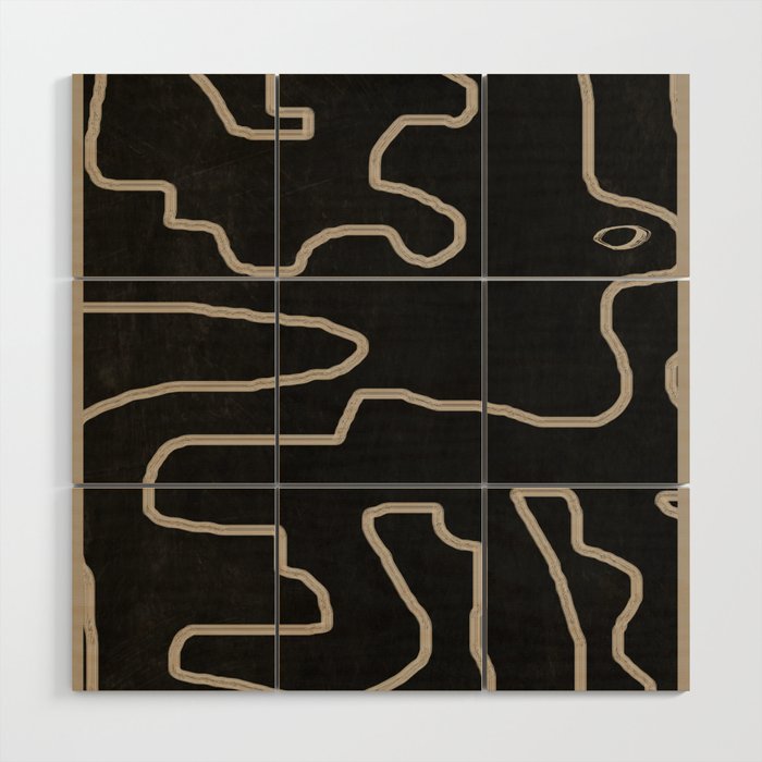 Abstract line art 177 Wood Wall Art Gallery Image 1