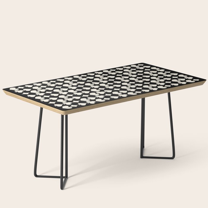 Card Suit Motifs I Black and White Coffee Table Gallery Image 1