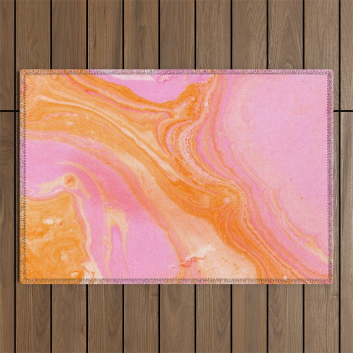 pink agate gemstone Outdoor Rug Gallery Image 1