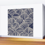 Navy Blue Striped Pattern #2 Wall Mural Gallery Image 2
