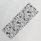 Bountiful Bouquet Black Watercolor Yoga Mat Gallery Image 1