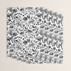 Bountiful Bouquet Black Watercolor Wrapping Paper Gallery Image 3