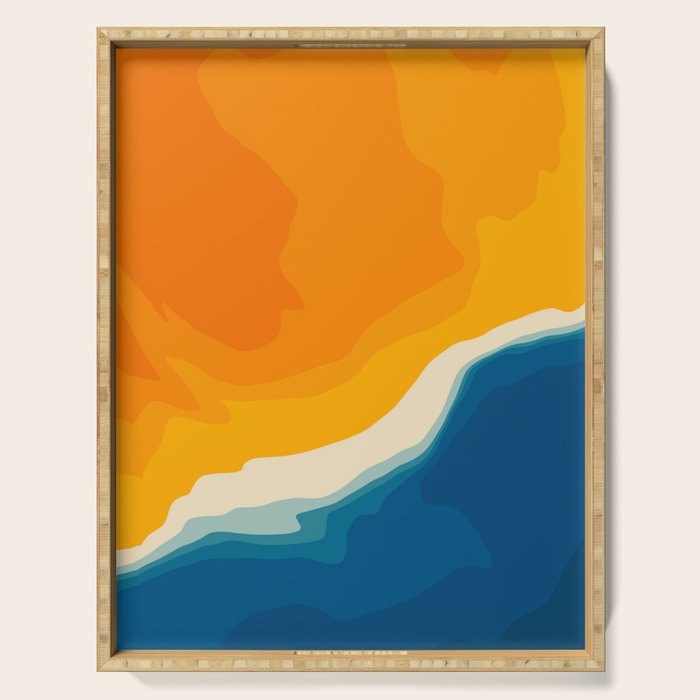 Seascape aerial view Serving Tray Gallery Image 1