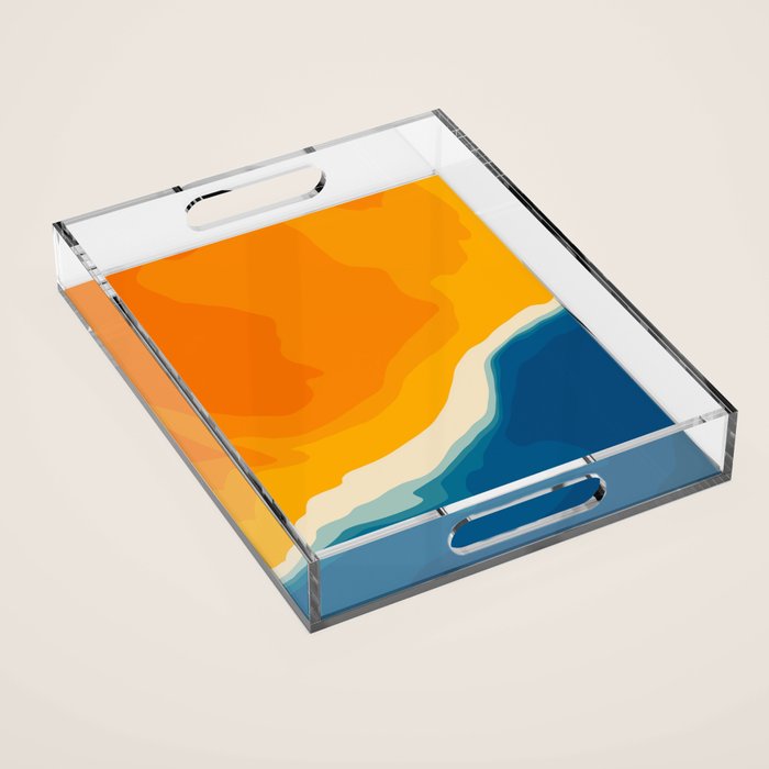 Seascape aerial view Acrylic Tray Gallery Image 1