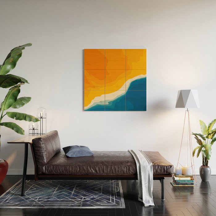 Seascape aerial view Wood Wall Art Gallery Image 2