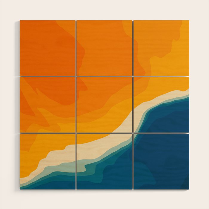 Seascape aerial view Wood Wall Art Gallery Image 1