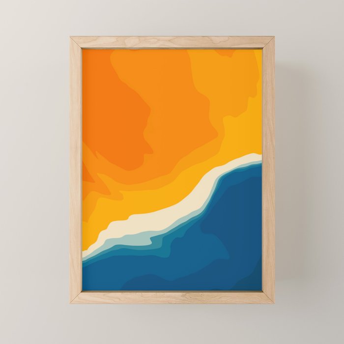 Seascape aerial view Mini Art Print Gallery Image 1