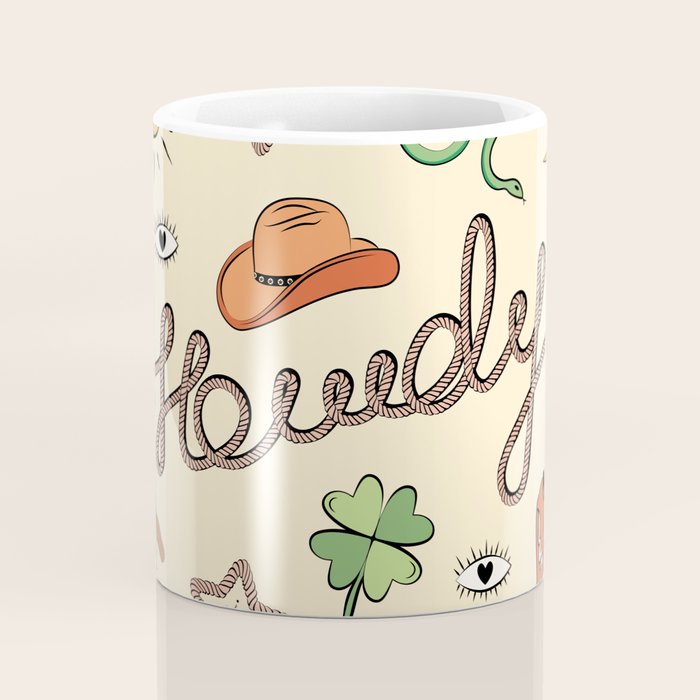 Howdy - Lucky Western Charms Coffee Mug Gallery Image 4