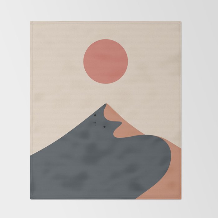 Cat Landscape 92 Throw Blanket Gallery Image 2