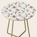 Basketball Fun Comic Illustration Pattern with Balls on Grey Background Side Table Gallery Image 2