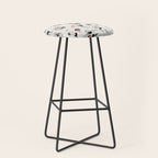Basketball Fun Comic Illustration Pattern with Balls on Grey Background Stool Gallery Image 1