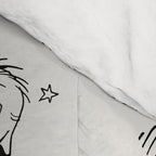 Basketball Fun Comic Illustration Pattern with Balls on Grey Background Comforter Gallery Image 4